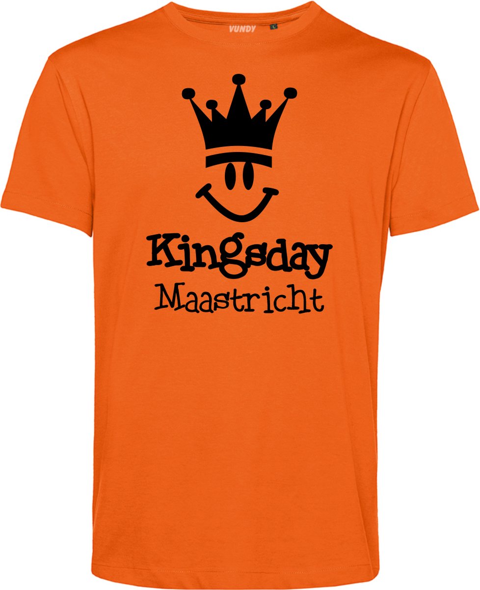 T-shirt kind Maastricht Smiley | Oranje | maat 104